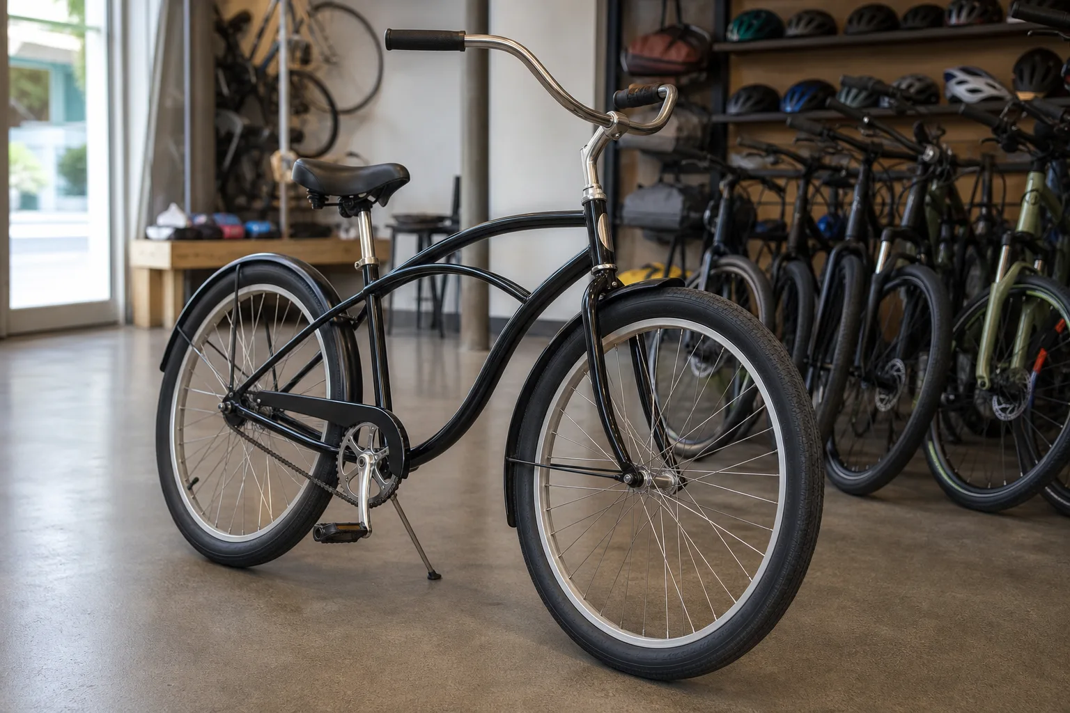 Flat streets, two miles, ordinary clothes. What a cruiser is built for and where it stops